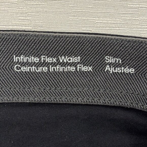 Calvin Klein Chino Pants Mens 32 x 32 Black Slim Fit Straight Flex Waist Cotton - Picture 11 of 13